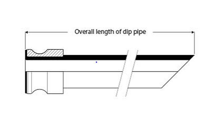 detachable dip pipe