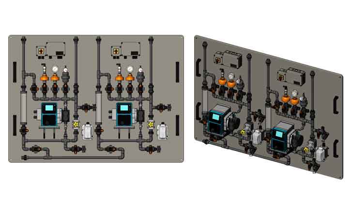 duplex dual discharge wall panel